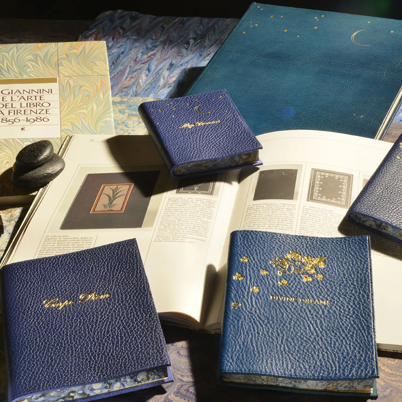 My Dreams Set of 2 Blue Leather Journals