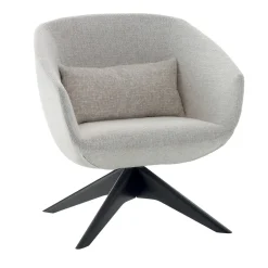 Mya Swivel Armchair with Solid Ash Base