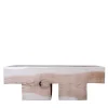 Mykonos Undercut Natural Finish Cedar Wood Bench