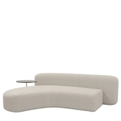 Mythos Left Sofa with Glass Side Table
