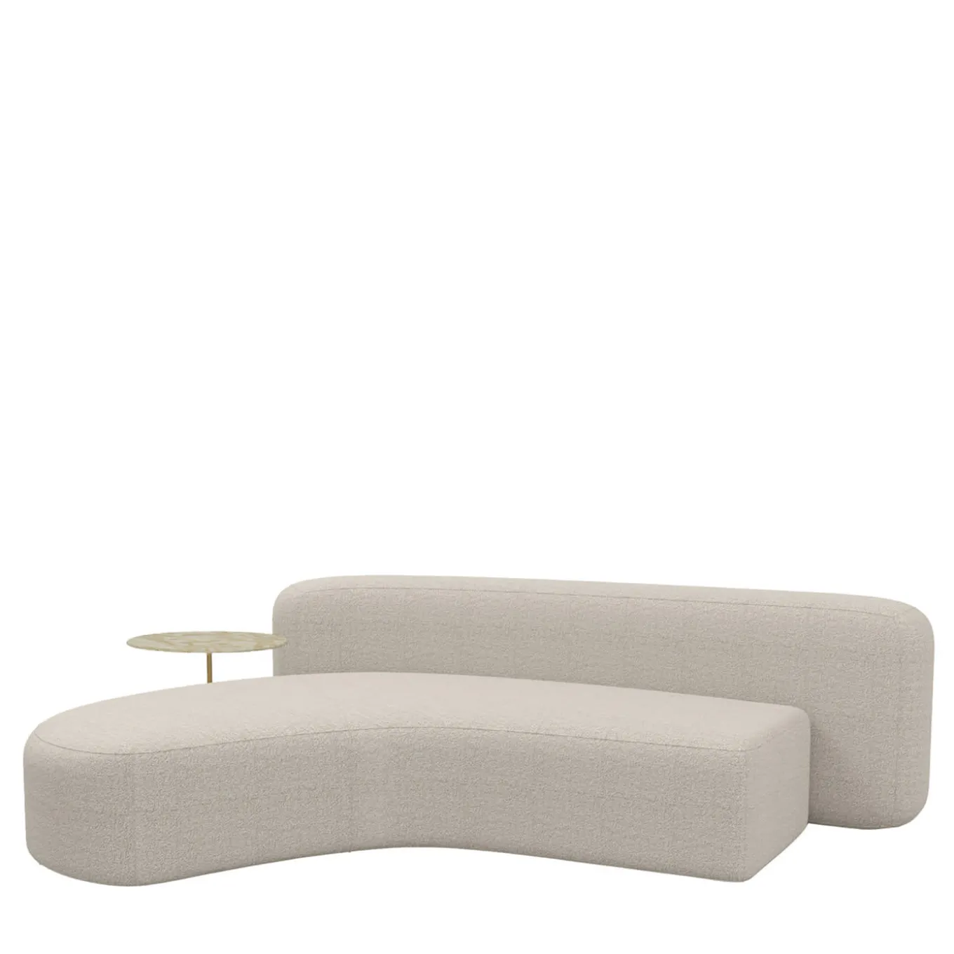Mythos Left Sofa with Marble Side Table