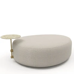 Mythos Ottoman with Marble Side Table
