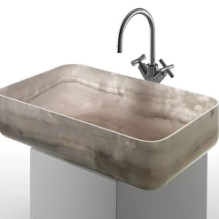Nabhi Collection Bowl N.9 Washbasin in Onice Rosa