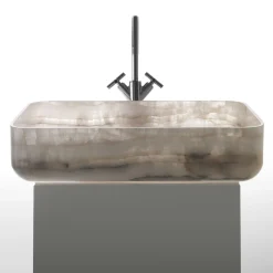 Nabhi Collection Bowl N.9 Washbasin in Onice Rosa