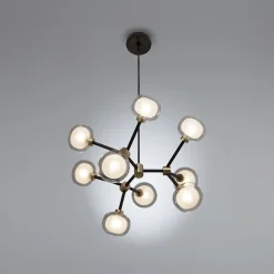 Nabila 9-Light Black Chandelier by Corrado Dotti