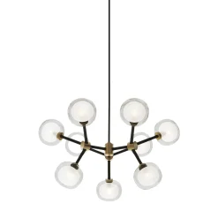 Nabila 9-Light Clear Glass Chandelier by Corrado Dotti