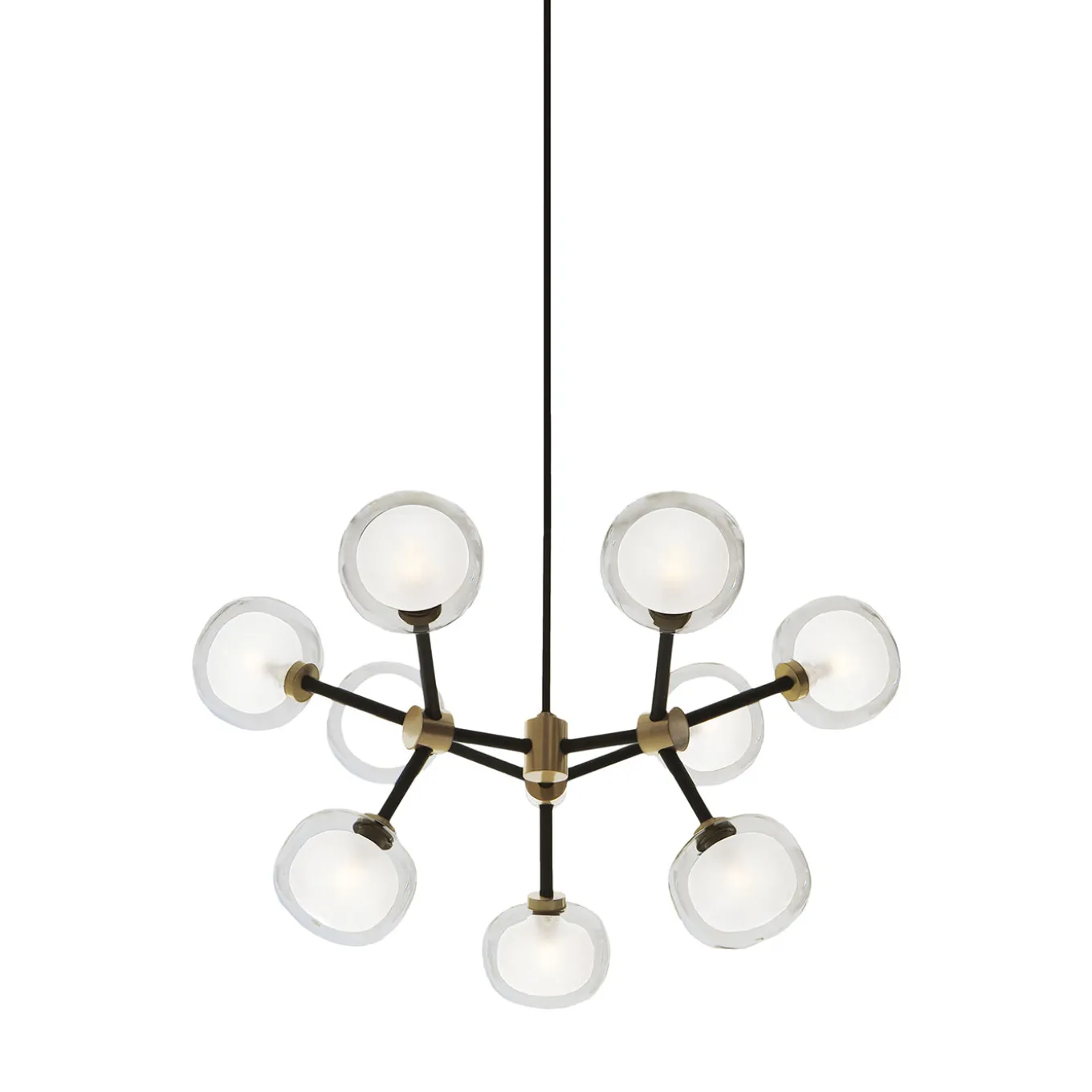 Nabila 9-Light Clear Glass Chandelier by Corrado Dotti