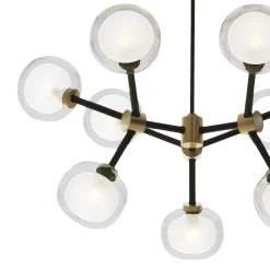 Nabila 9-Light Clear Glass Chandelier by Corrado Dotti