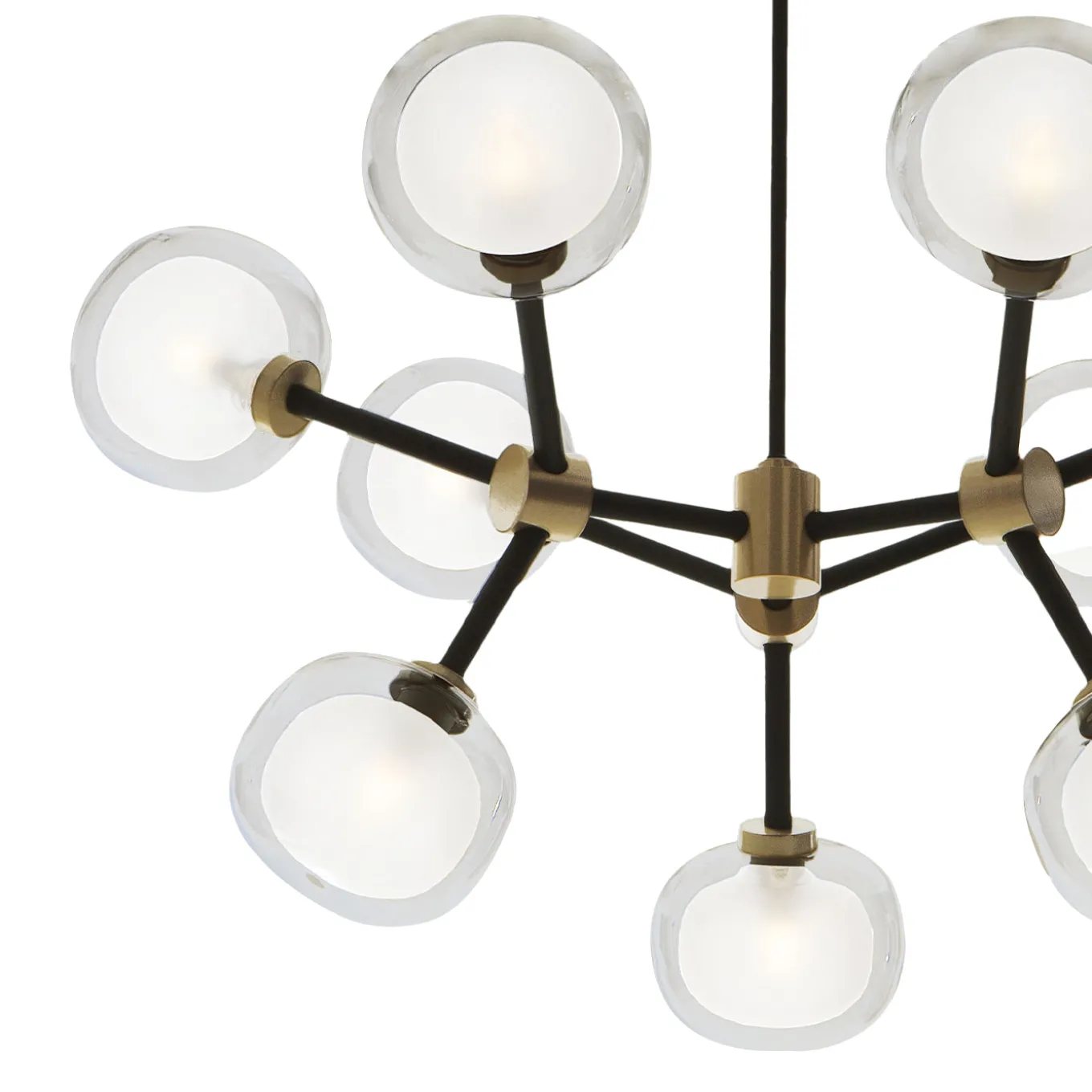 Nabila 9-Light Clear Glass Chandelier by Corrado Dotti