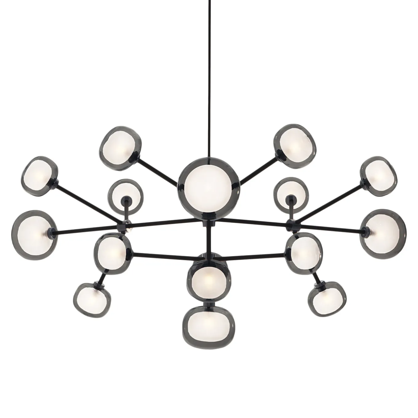 Nabila 16-light Smoky Glass Chandelier by Corrado Dotti