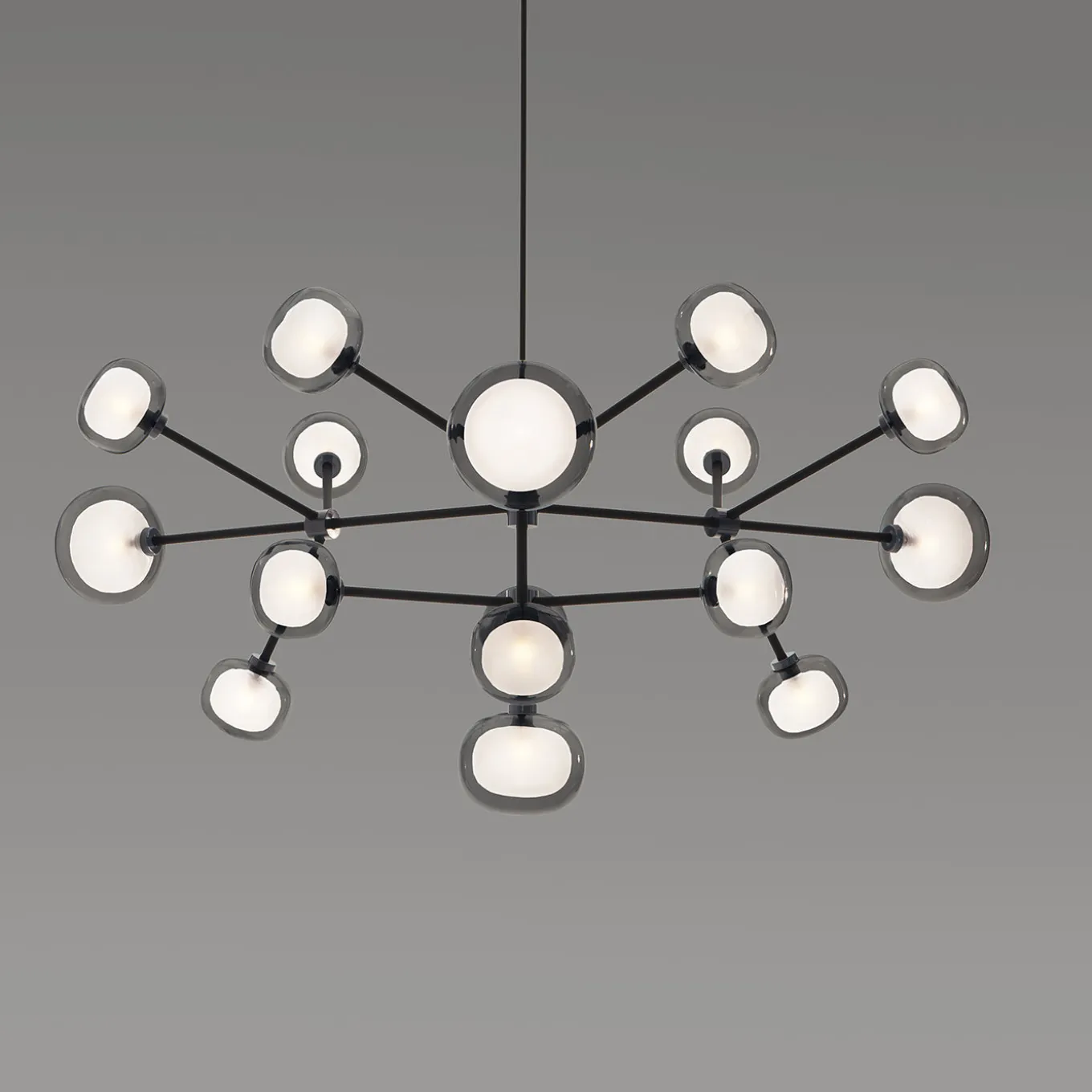 Nabila 16-light Smoky Glass Chandelier by Corrado Dotti