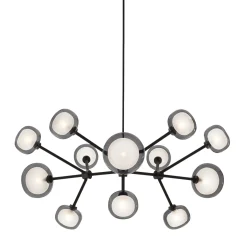 Nabila 12-light Smoky Glass Chandelier by Corrado Dotti
