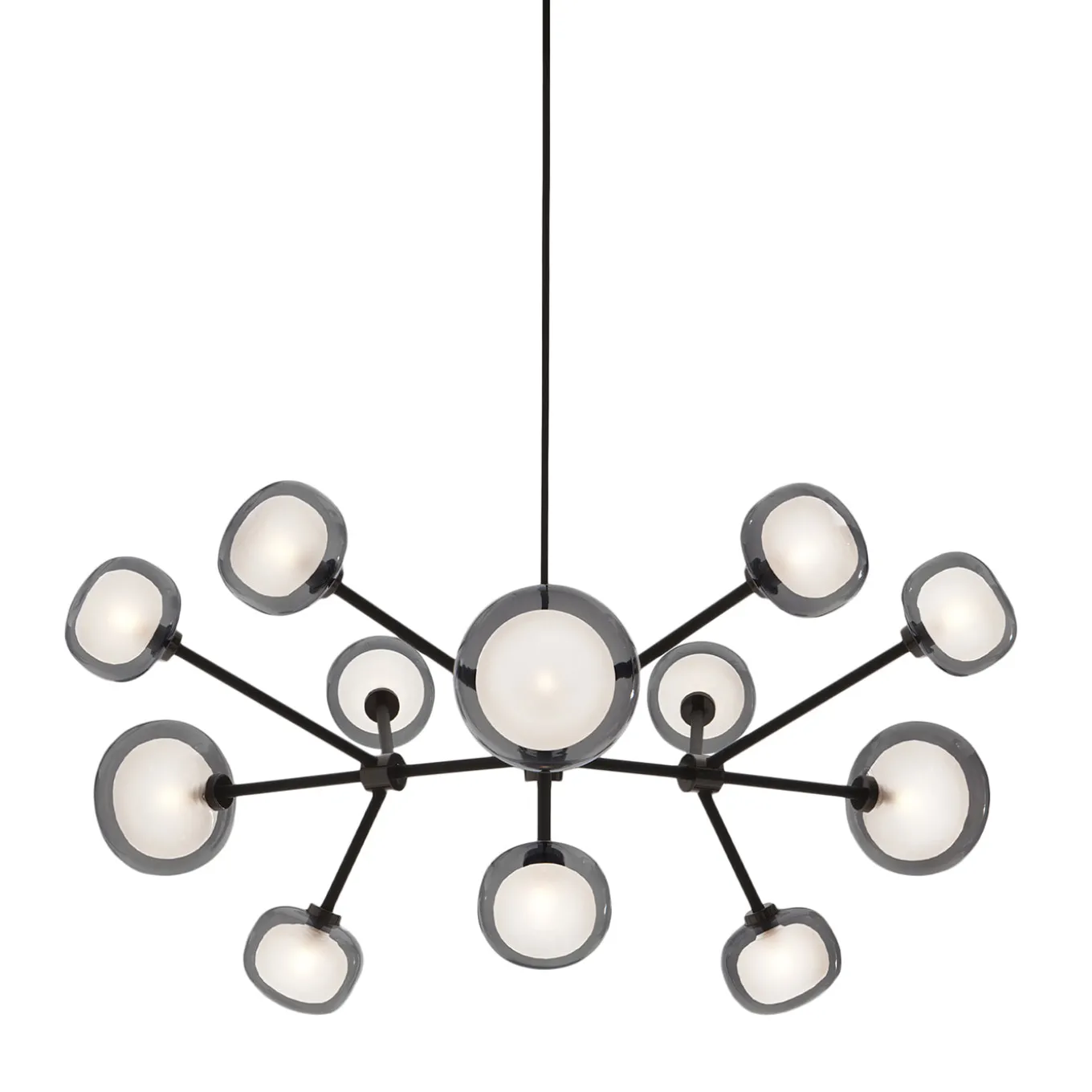 Nabila 12-light Smoky Glass Chandelier by Corrado Dotti