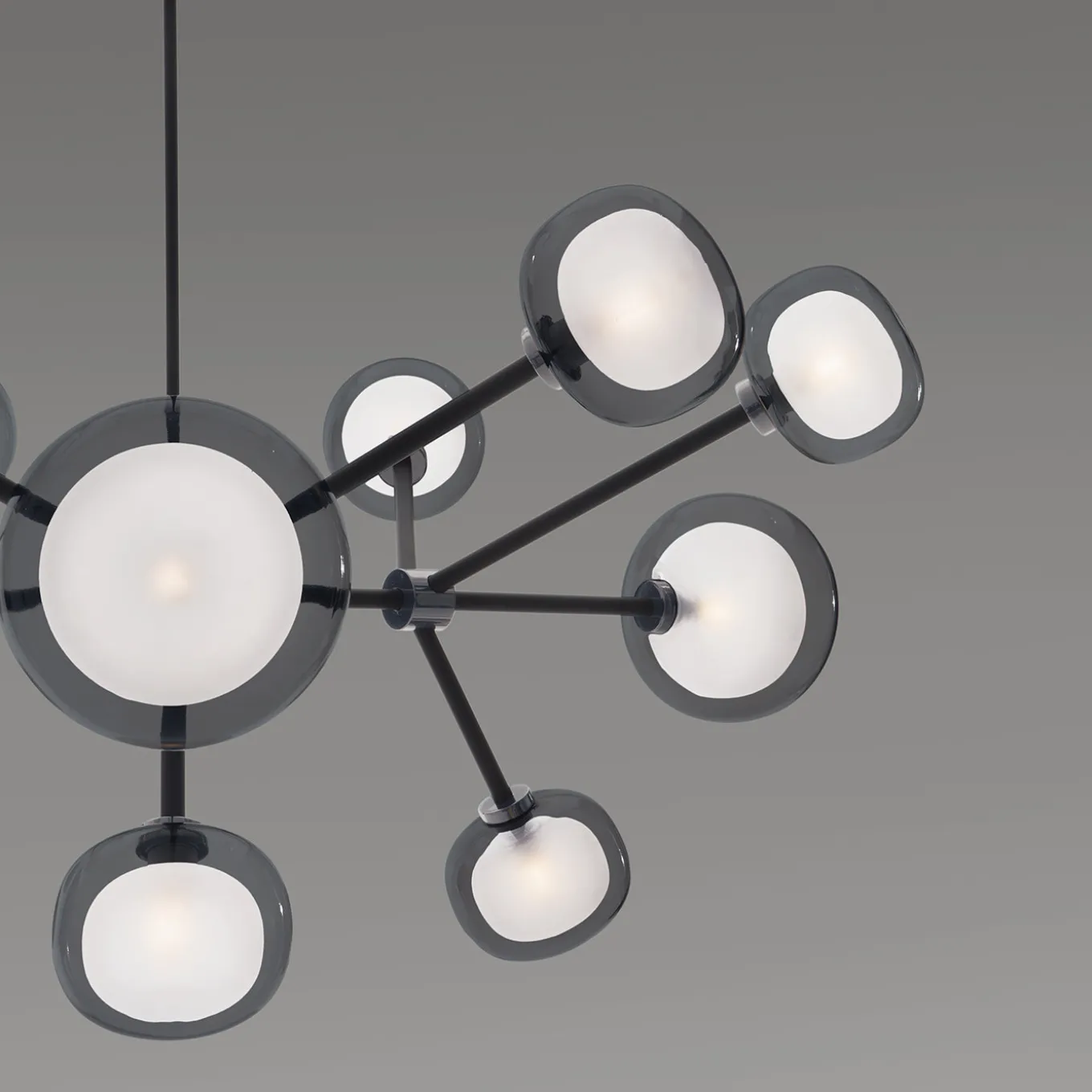 Nabila 12-light Smoky Glass Chandelier by Corrado Dotti