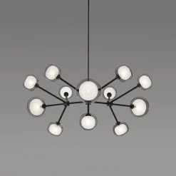 Nabila 12-light Smoky Glass Chandelier by Corrado Dotti