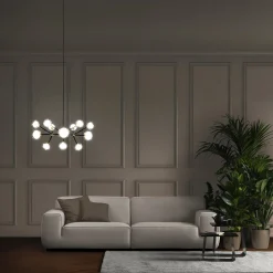 Nabila 12-Light Transparent Glass Chandelier by Corrado Dotti