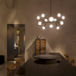 Nabila 12-Light Transparent Glass Chandelier by Corrado Dotti