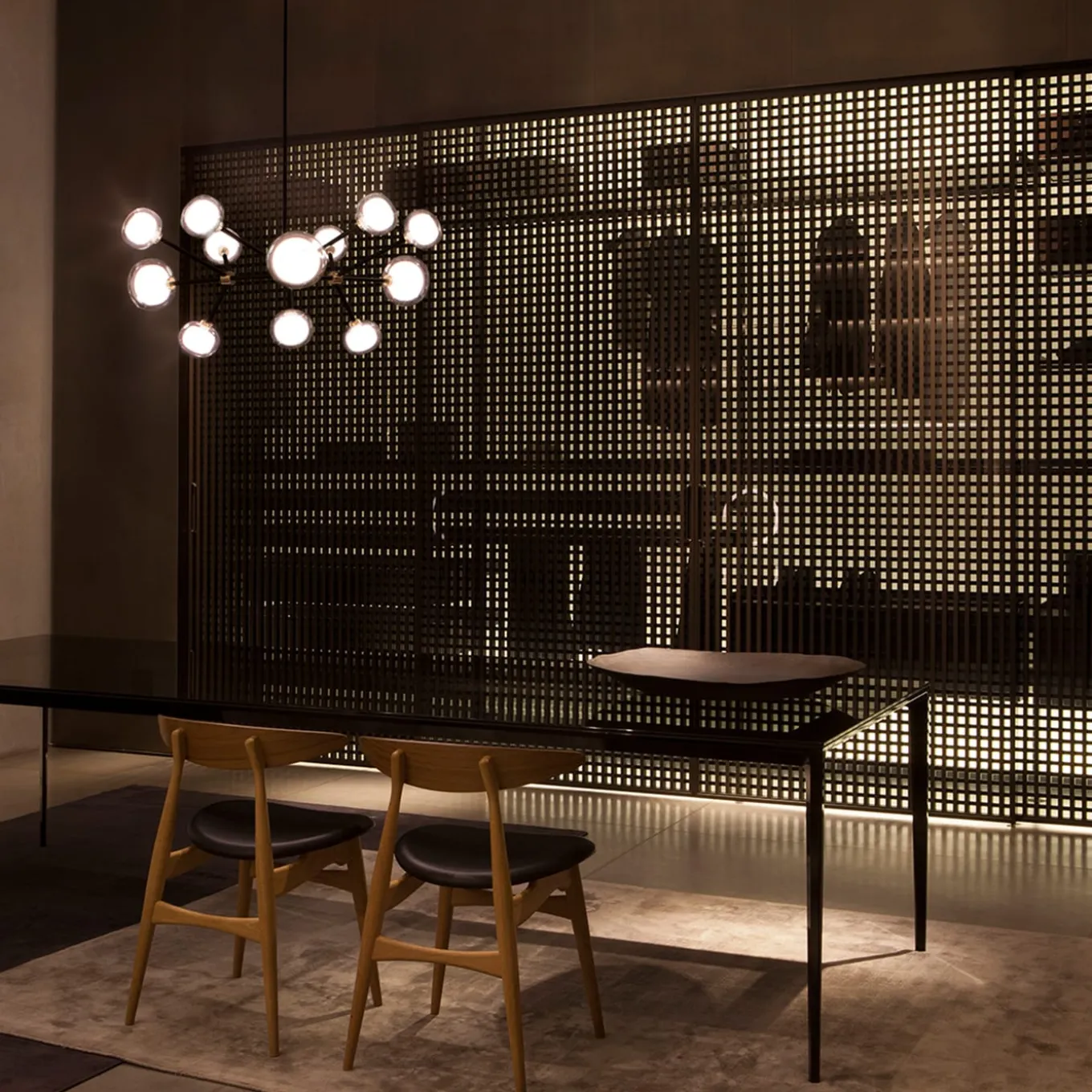 Nabila 12-Light Transparent Glass Chandelier by Corrado Dotti