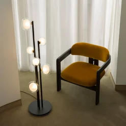 Nabila 6-Light Transparent Glass Floor Lamp by Corrado Dotti