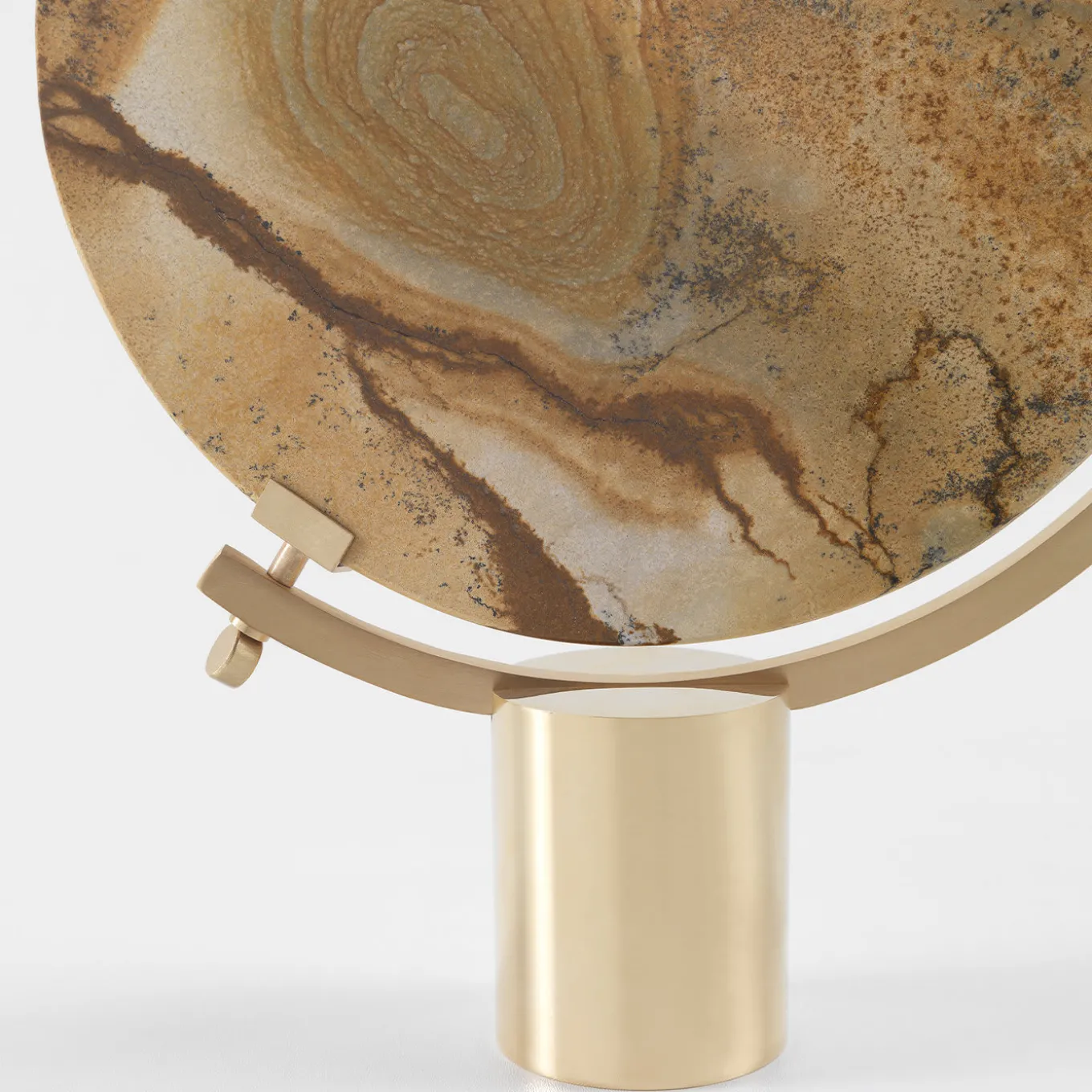 Naia Tabletop Mirror in Palomino Marble by CTRLZAK