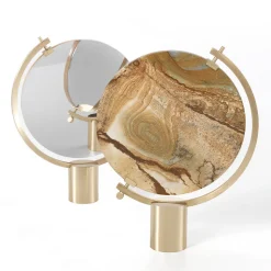 Naia Tabletop Mirror in Palomino Marble by CTRLZAK