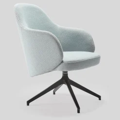 Nantes Blue Swivel Armchair by Balutto Associati