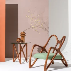 Nanto green Wood Outdoor Lounge armchair