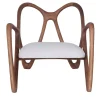 Nanto White Wood Outdoor Lounge Armchair