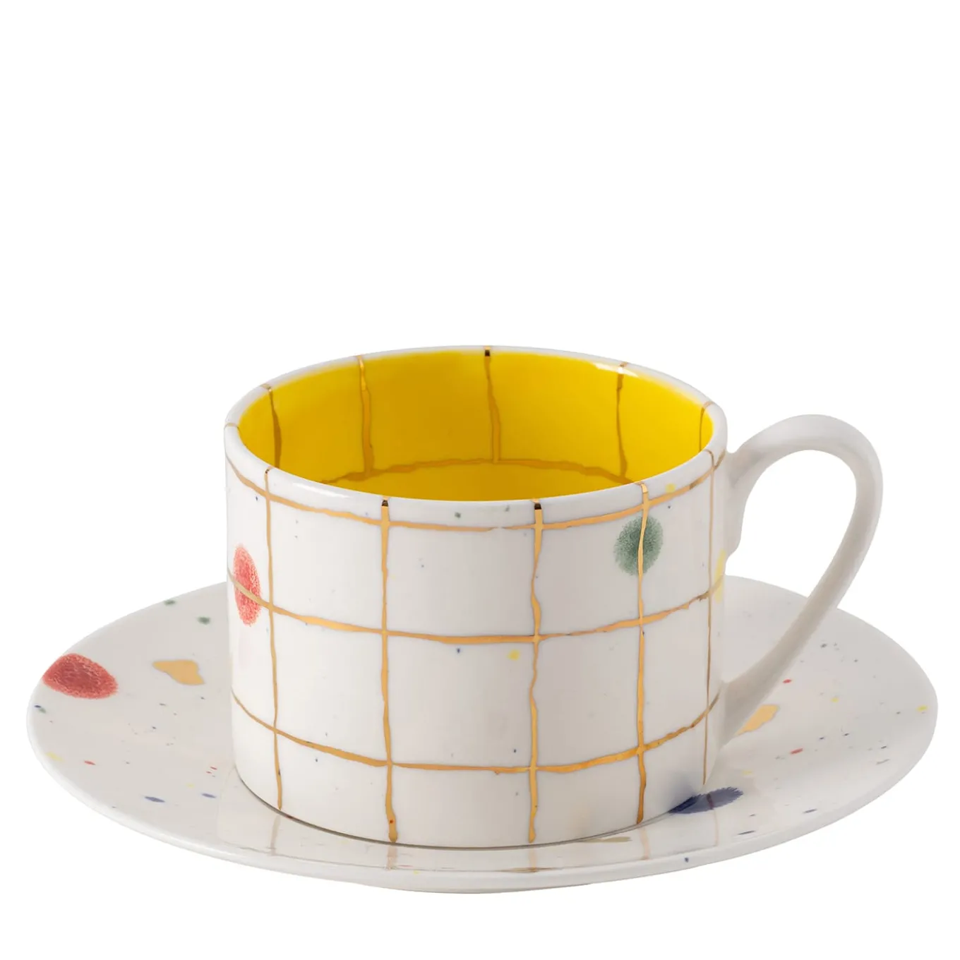 Naples Squared Teacup And Saucer #2