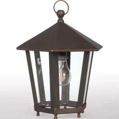 Natalia Hexagonal Burnished Brass Lantern