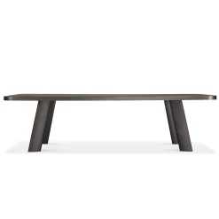 Native Dark Rectangular Dining Table by Stefano Giovannoni