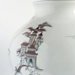 Natsumi Amphora Porcelain Vase with japanese landscape h27cm