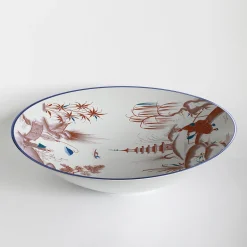 Natsumi Porcelain large Bowl with japanese scenes