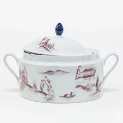 Natsumi Porcelain Tureen with japanese scenes