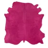 Natural Tanner Fuchsia Colored Leather Rug