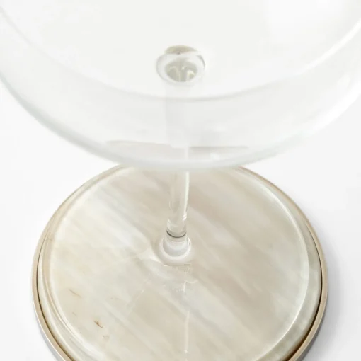 Natural White Blond Horn Coasters 6 pcs