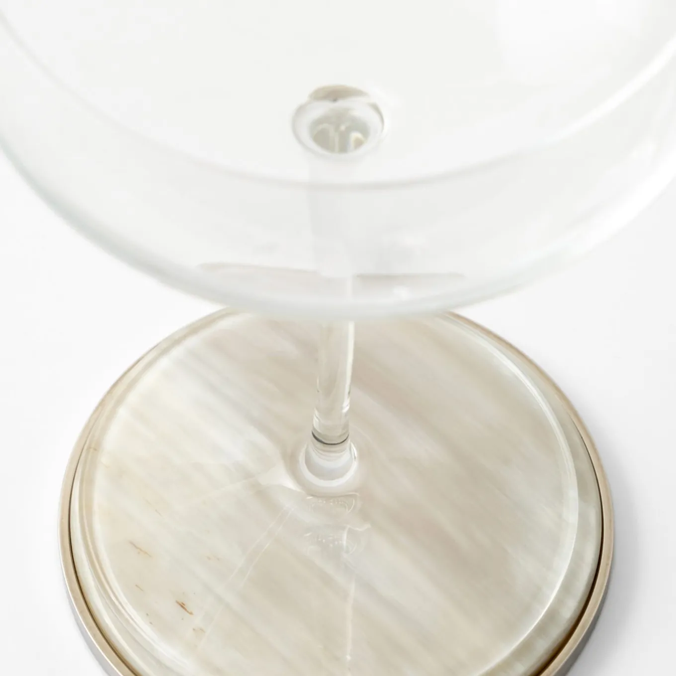 Natural White Blond Horn Coasters 6 pcs