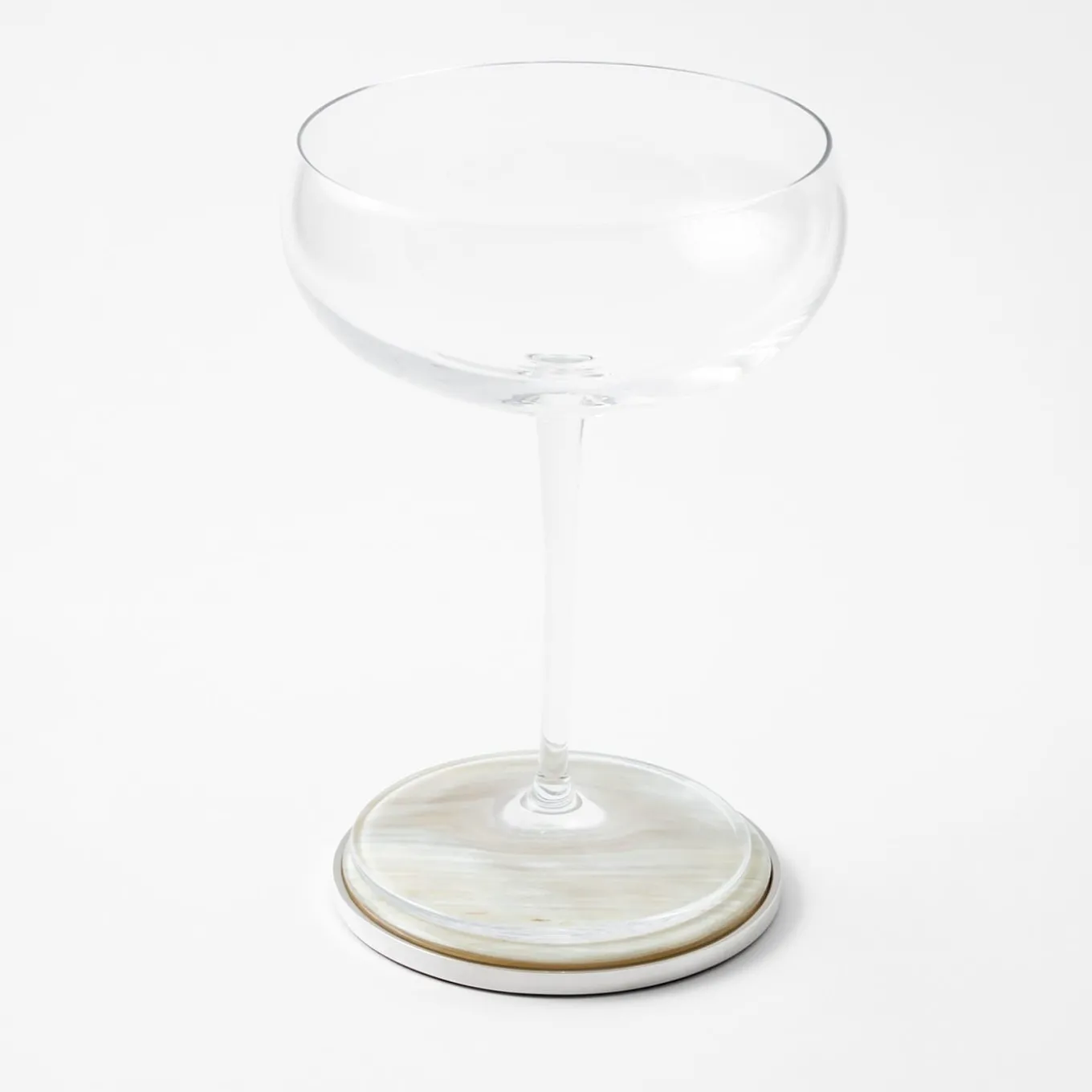 Natural White Blond Horn Coasters 6 pcs