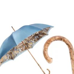 Nature Umbrella with Broom Wood Handle - Double Cloth