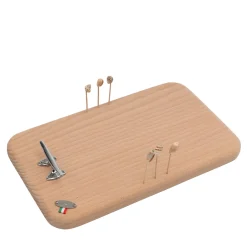 Nautical-Inspired Beechwood Cutting Board/Aperitif Holder