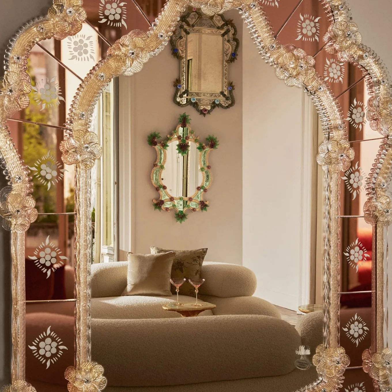 Navagero Murano Glass Mirror