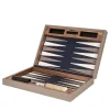 Navy Blue and Dove Gray Backgammon Board Game
