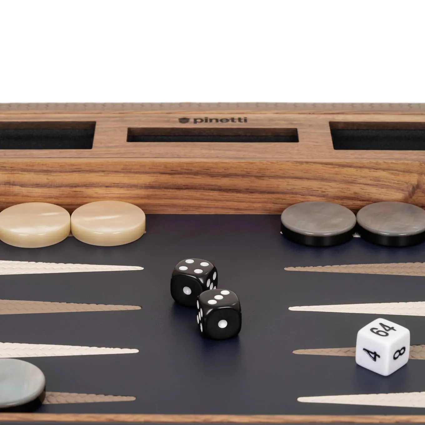 Navy Blue and Dove Gray Backgammon Board Game
