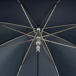 Navy Umbrella with Silver Eagle Handle