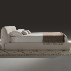 Naxos White Fabric Bed