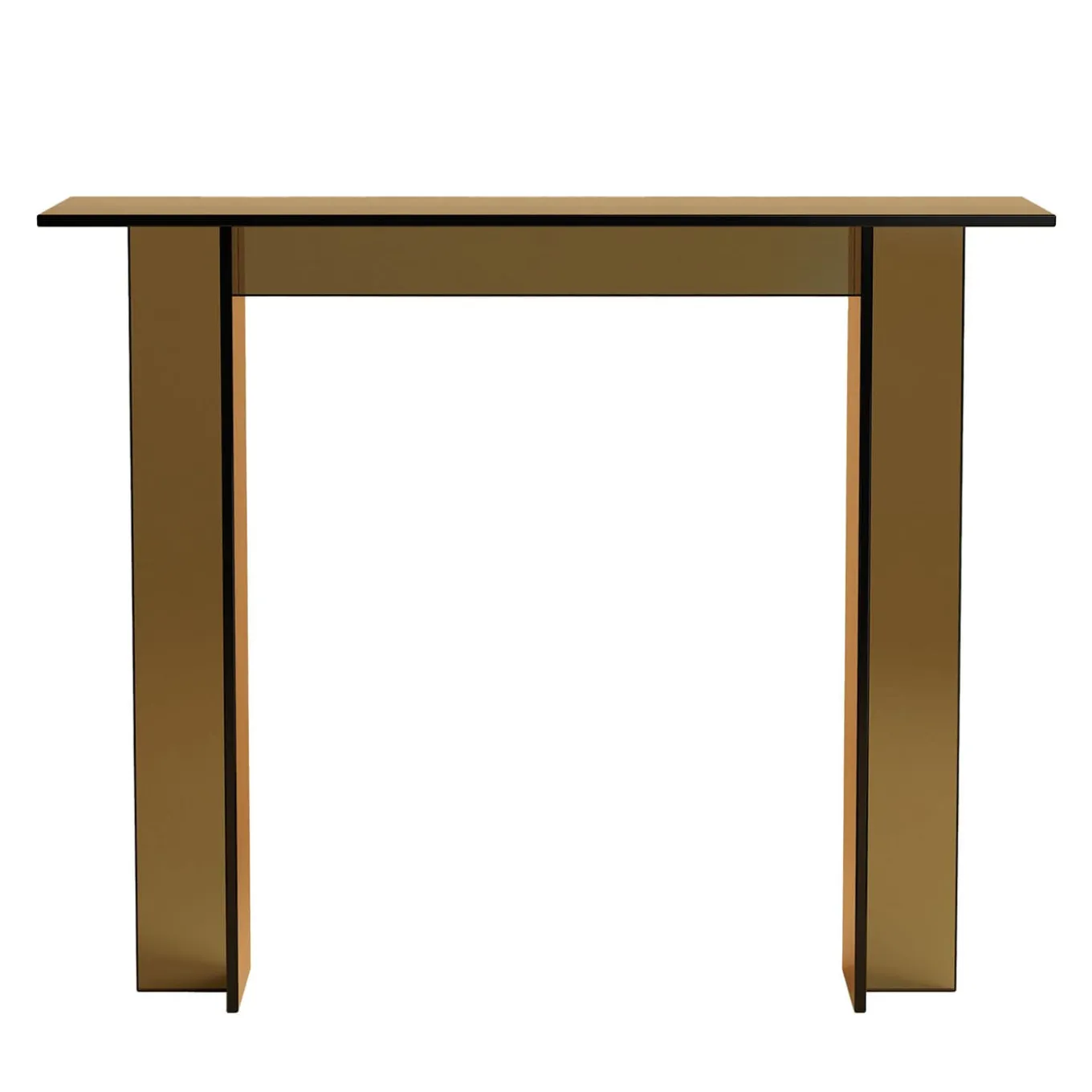 Naz Bronze Finish Glass Console