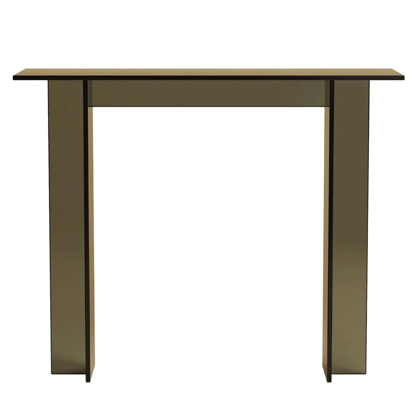 Naz Smoked Finish Glass Console