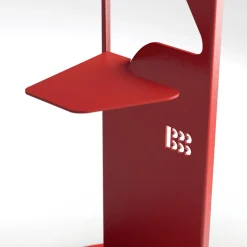 Neanderthal 9-Shelf Freestanding Red Bookcase by Franco Poli