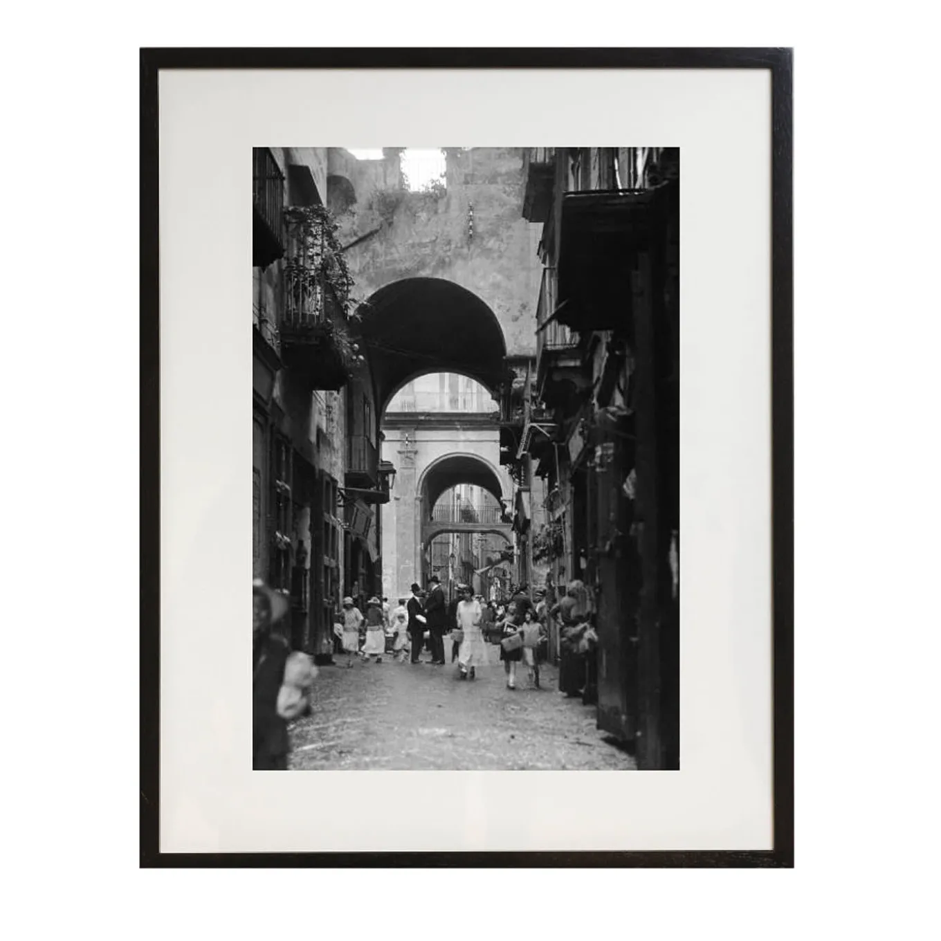 Neapolitan Street Scene Framed Print by Herbert Felton