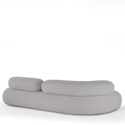 Nefelibata White Bi-Elastic Jacquard Sofa